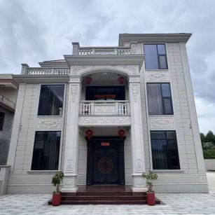 抚州 芝麻白石材别墅干挂案例展示