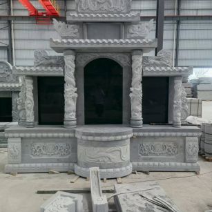 抚州 芝麻灰高档墓碑，土墓，可定制