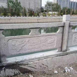 抚州 芙蓉白大花桥梁、河道，石材栏杆、围栏、护栏