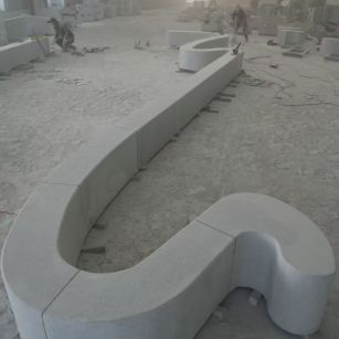 抚州 花岗岩整石坐凳拼装