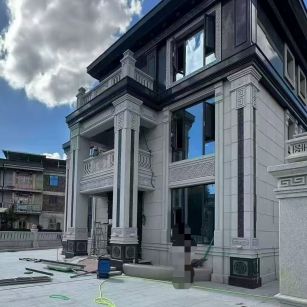 抚州 别墅干挂，芝麻白与芝麻黑完美配合