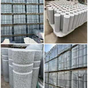 抚州 芝麻白花岗岩挡车柱、隔离柱多少钱