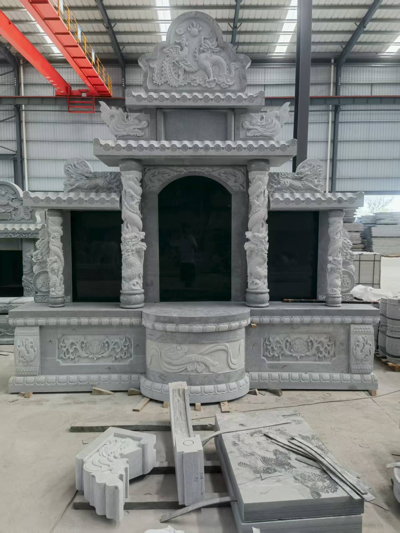 抚州 芝麻灰高档墓碑，土墓，可定制