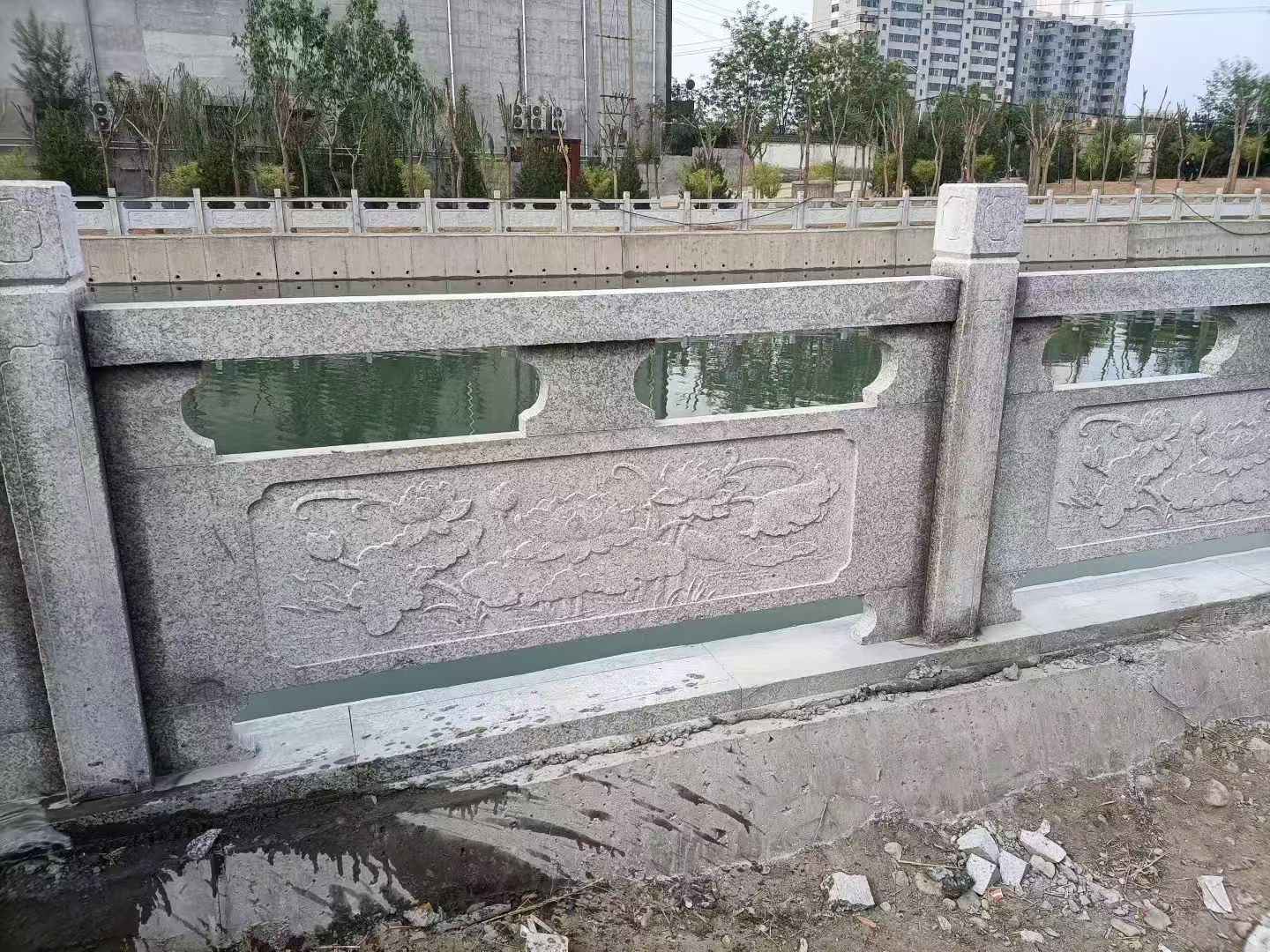 抚州 芙蓉白大花桥梁、河道，石材栏杆、围栏、护栏