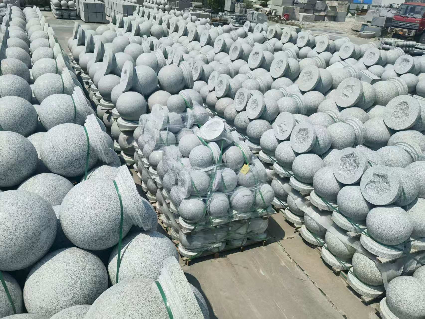 抚州 花岗岩实心圆球，石球，挡车球，挡车石，车止石，路障石。